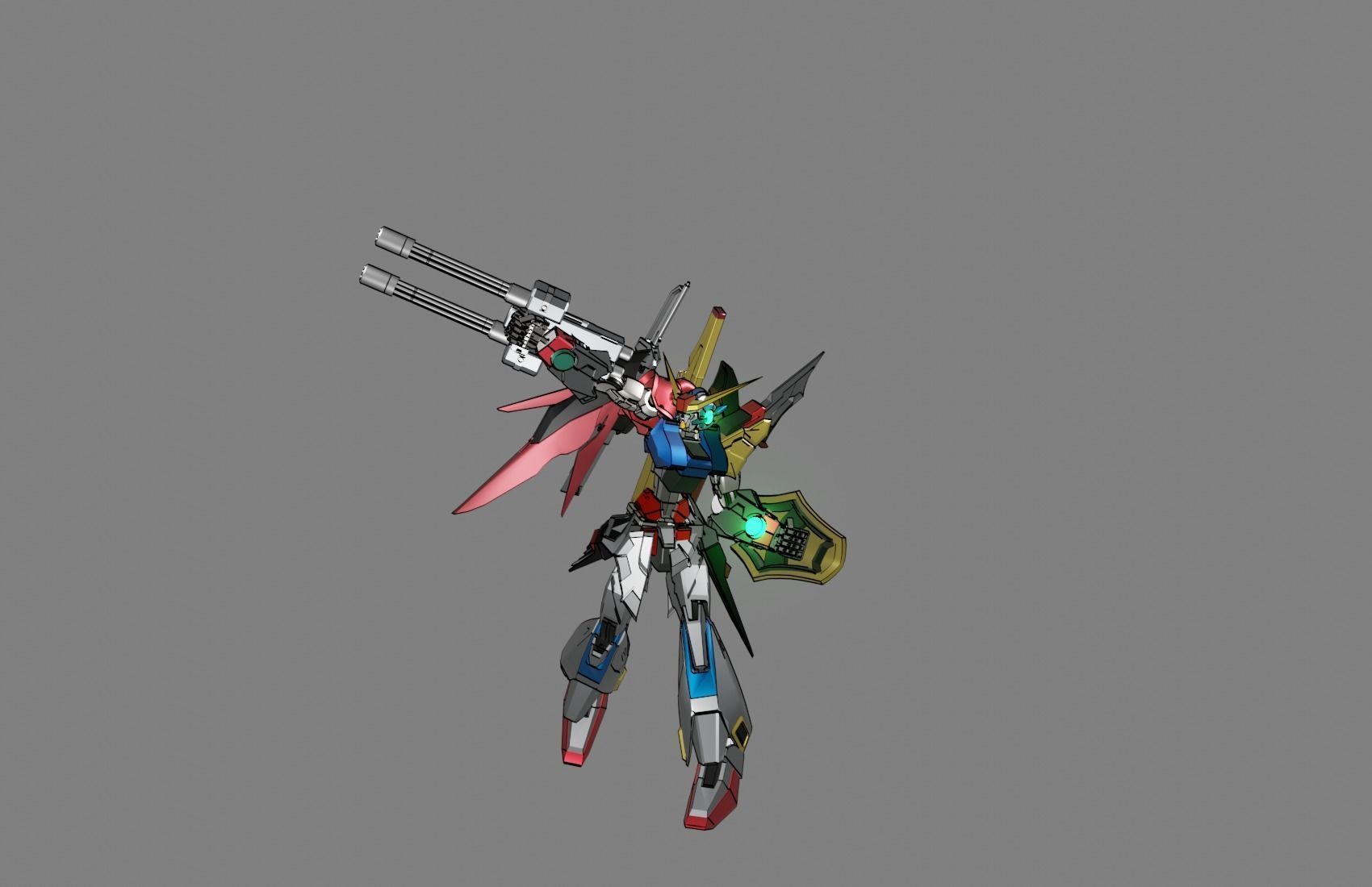Attacker Gundam 18 A 3D model_16