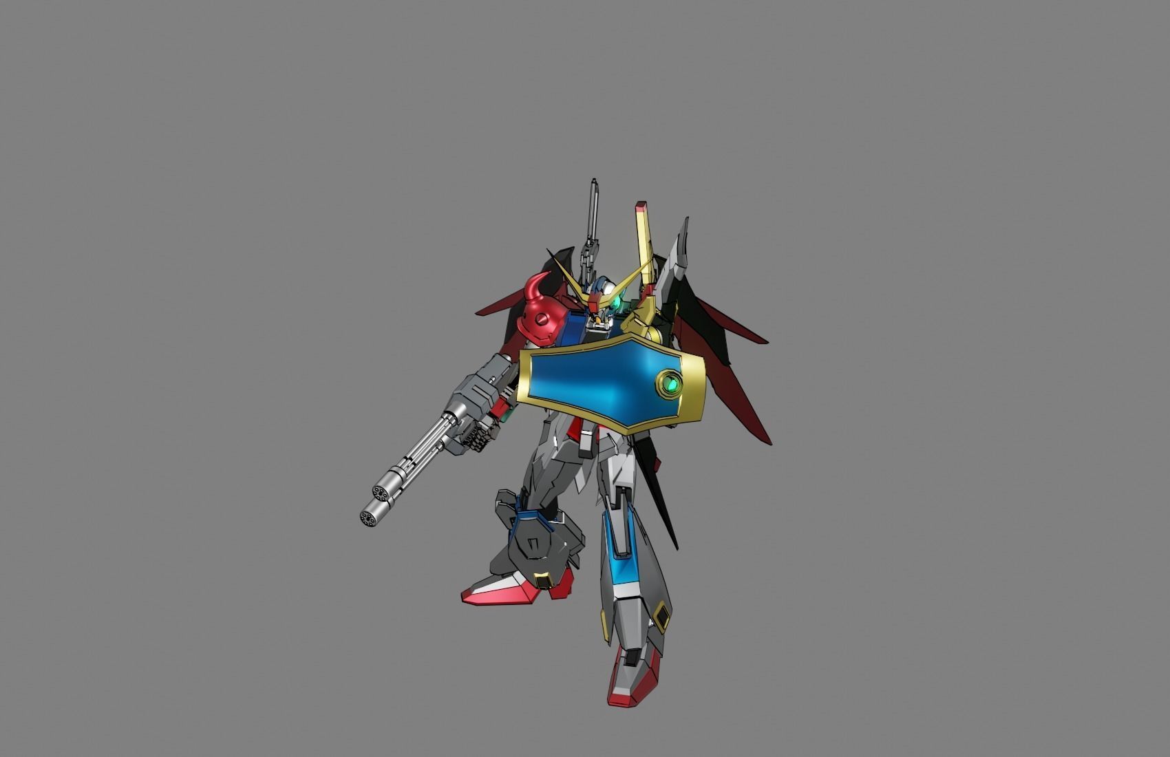 Attacker Gundam 18 A 3D model_6