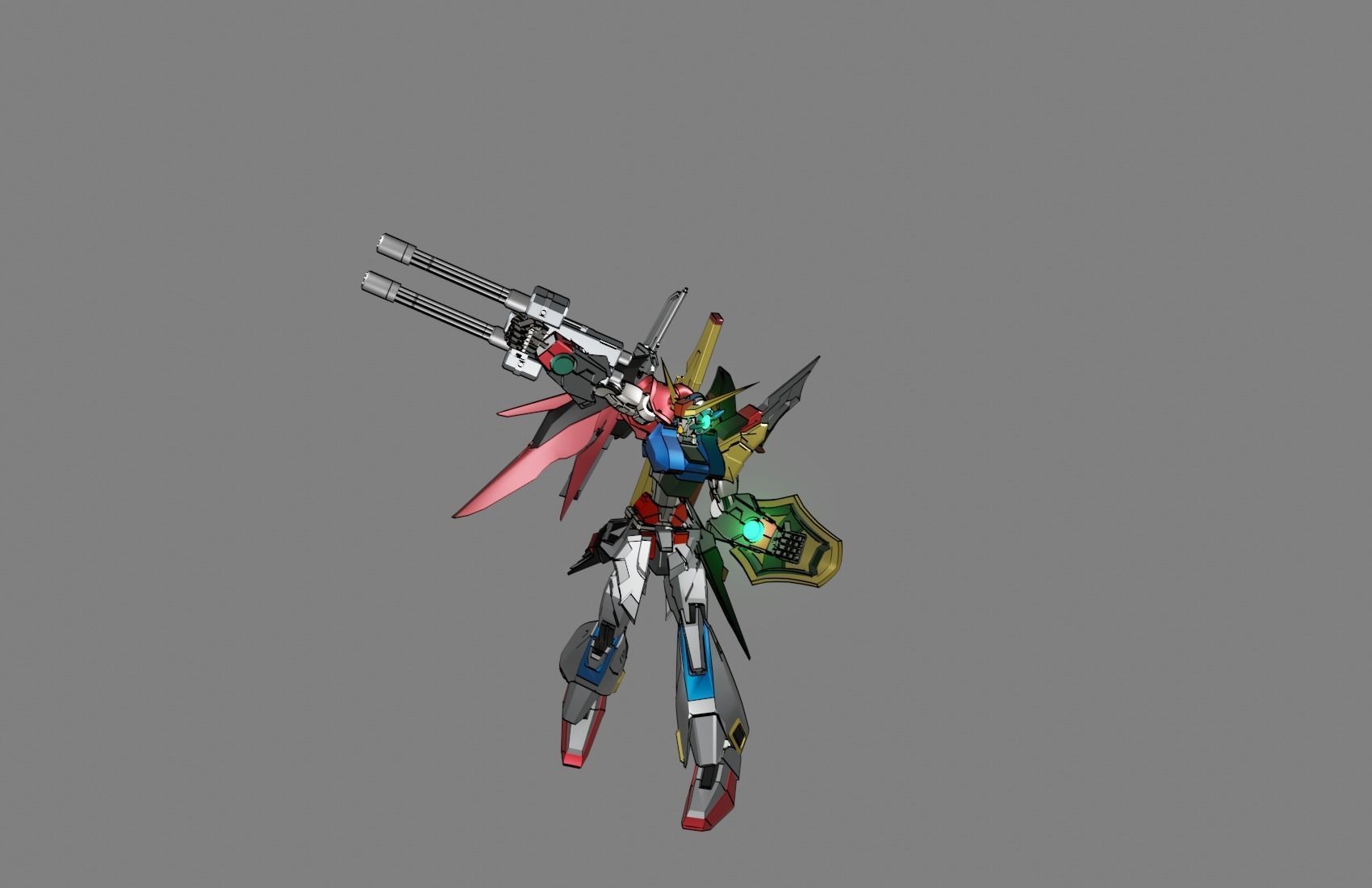 Attacker Gundam 18 A 3D model_17