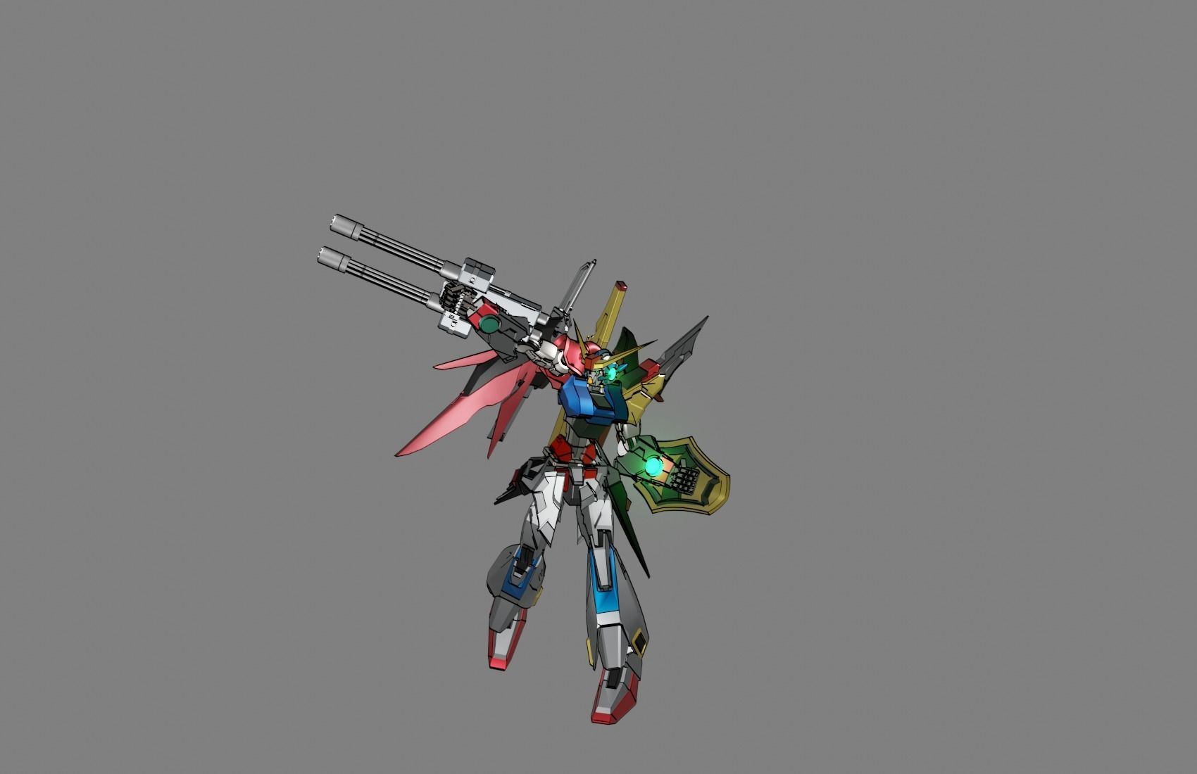 Attacker Gundam 18 A 3D model_19