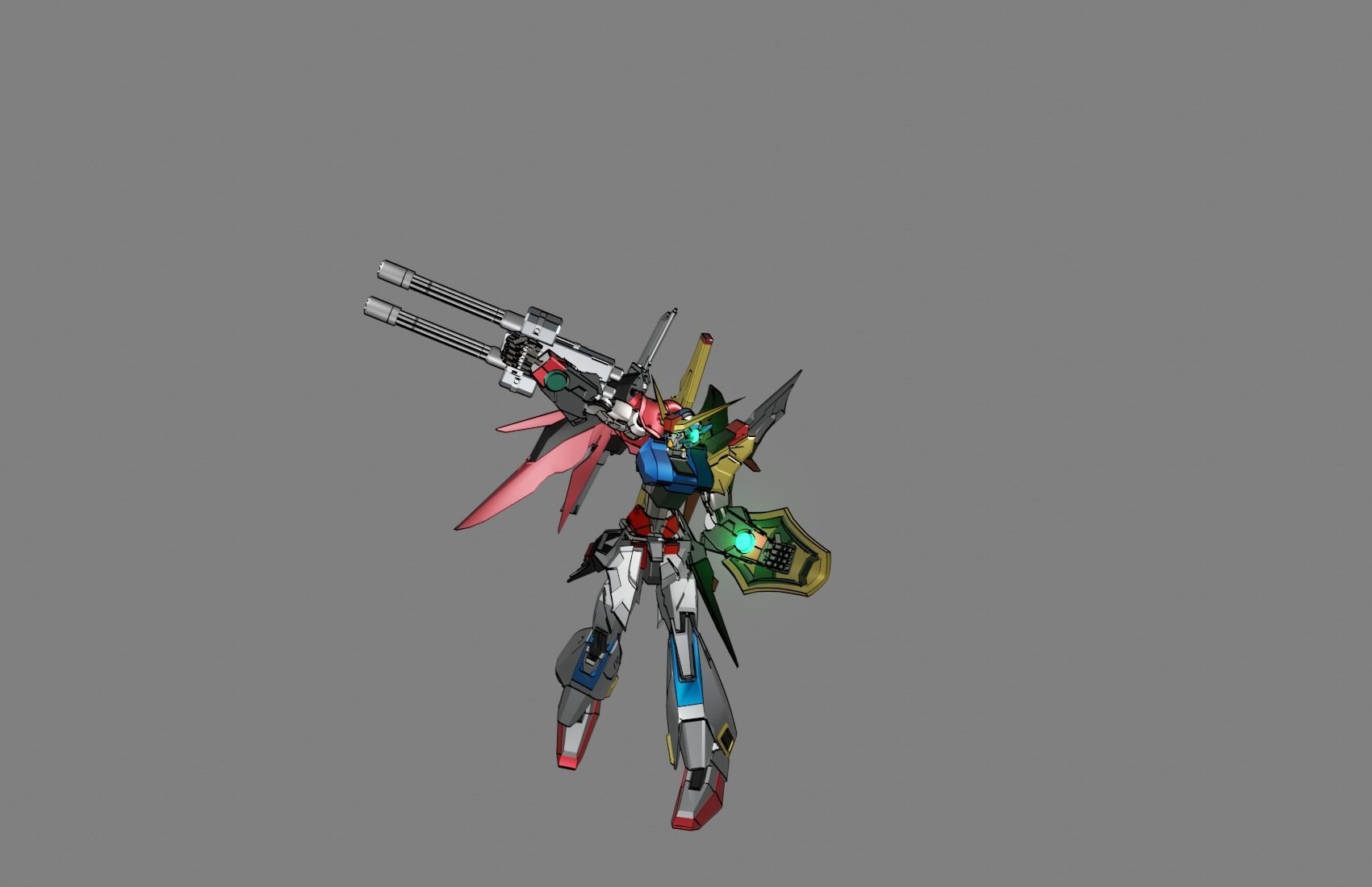 Attacker Gundam 18 A 3D model_24