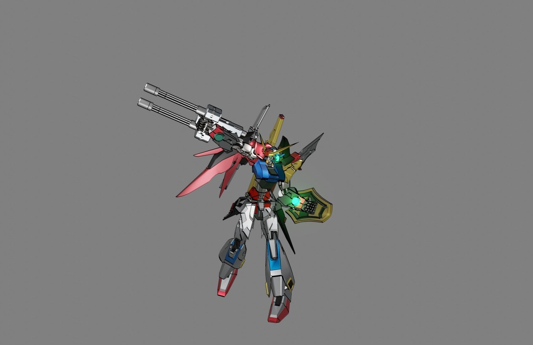 Attacker Gundam 18 A 3D model_14