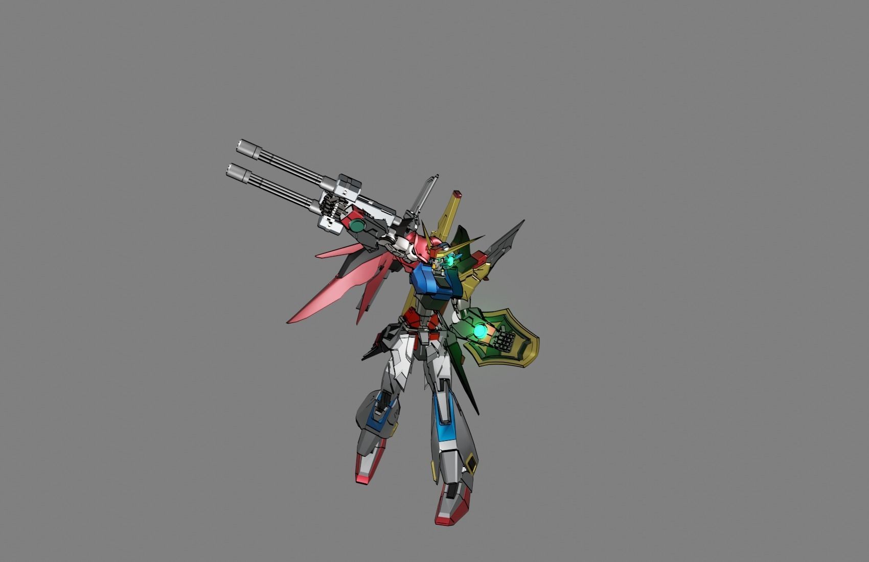 Attacker Gundam 18 A 3D model_15