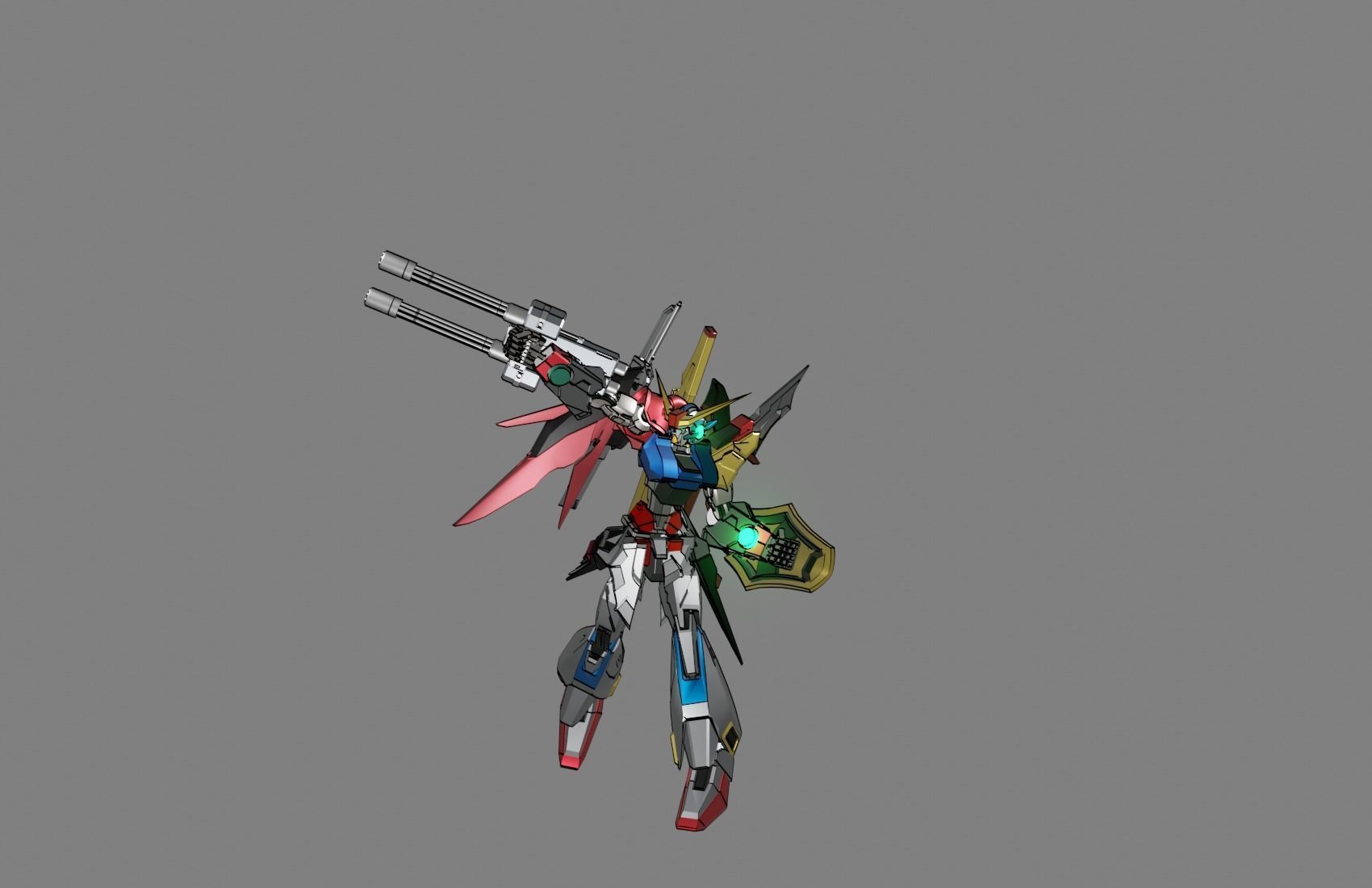 Attacker Gundam 18 A 3D model_20