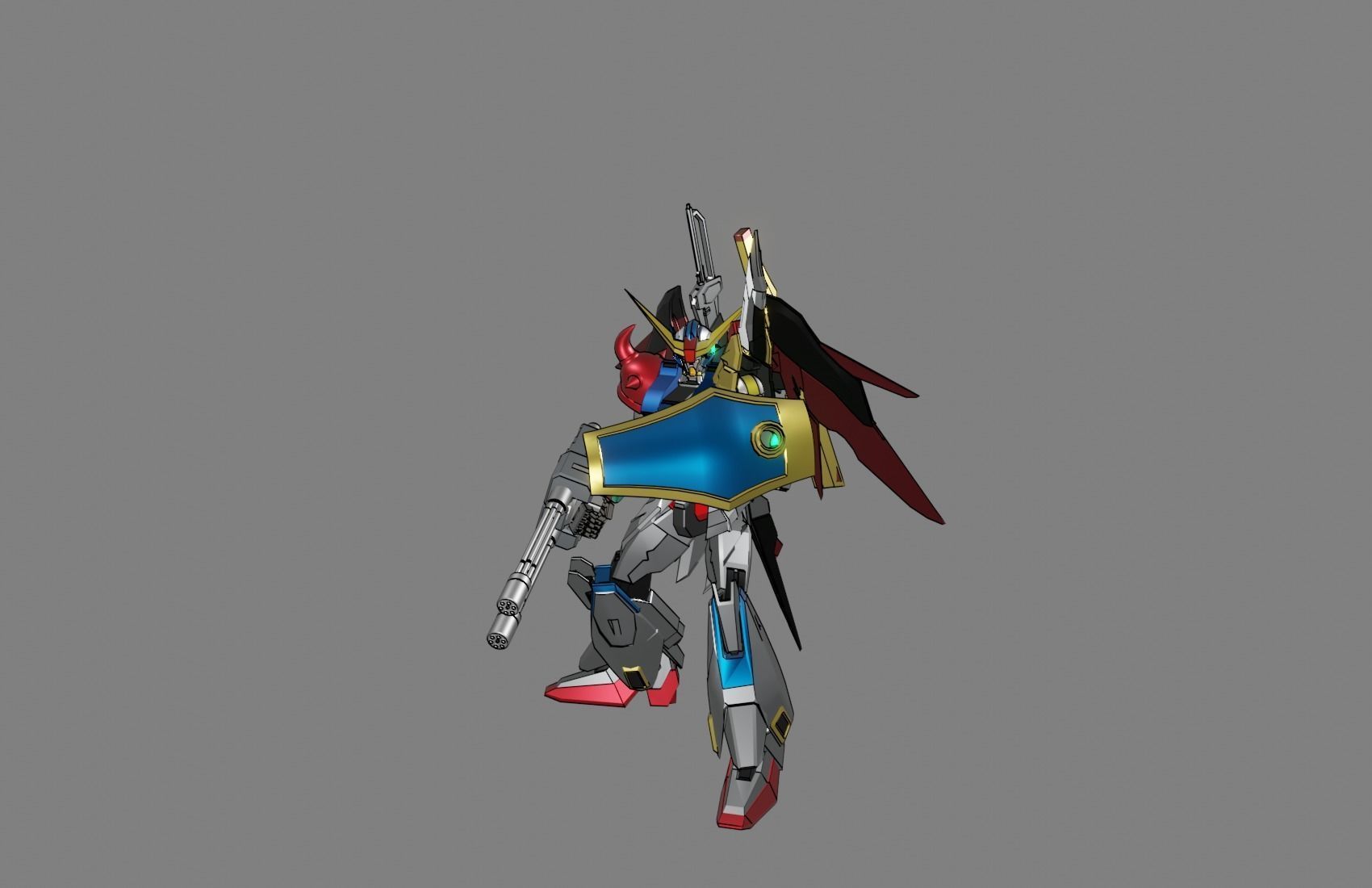 Attacker Gundam 18 A 3D model_4