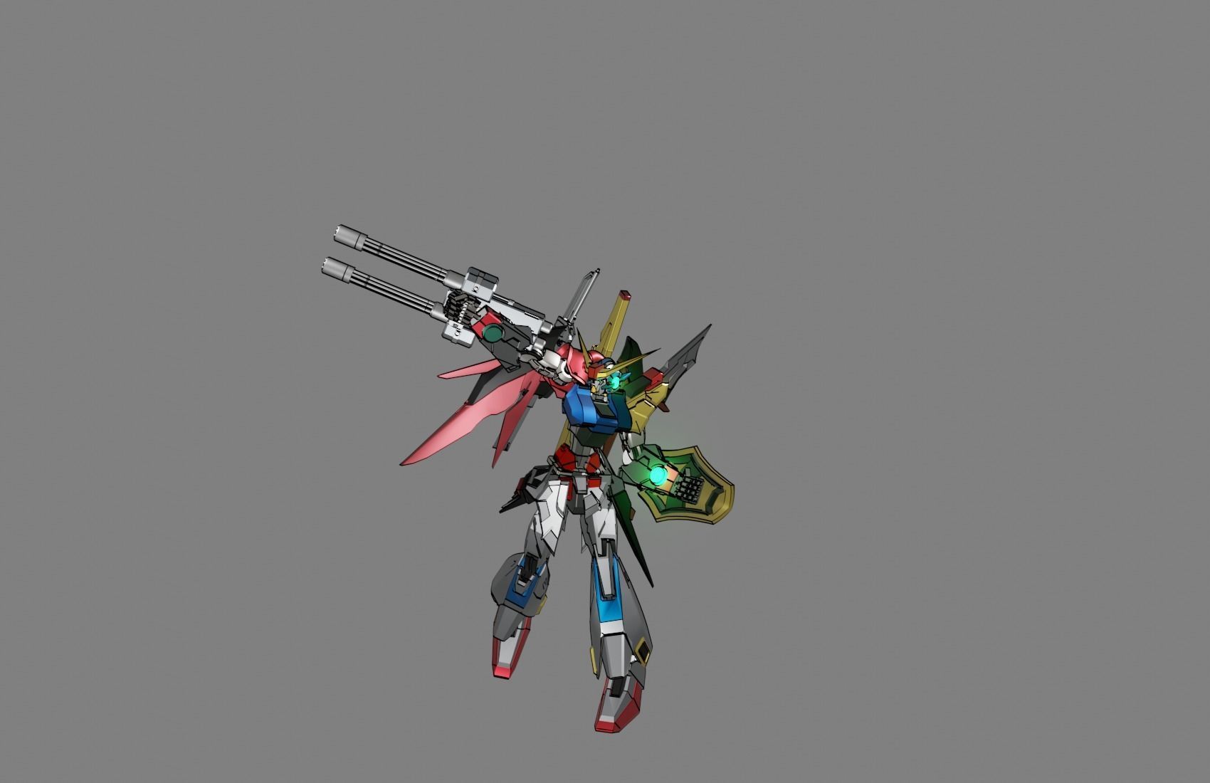 Attacker Gundam 18 A 3D model_21