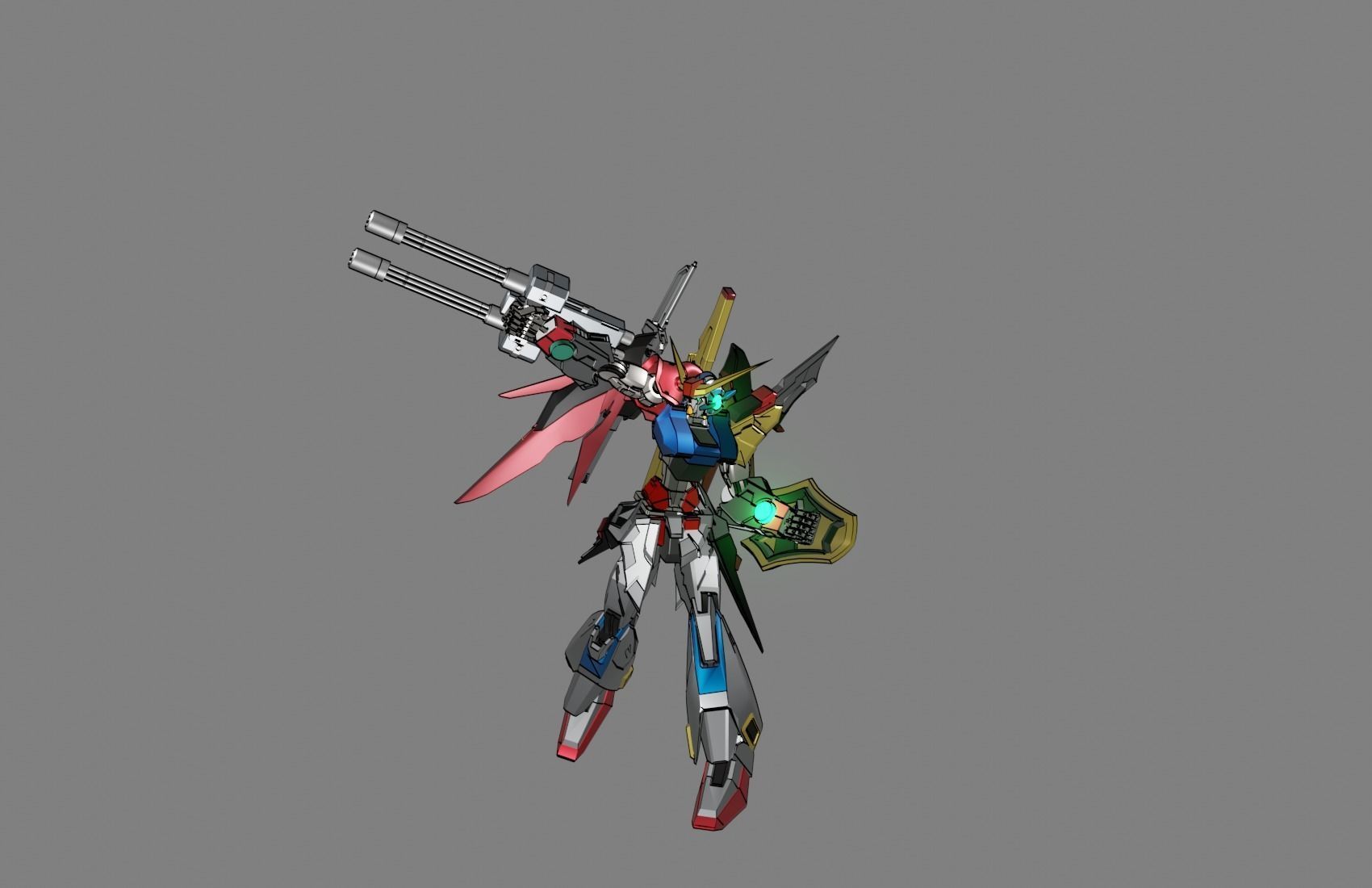 Attacker Gundam 18 A 3D model_13
