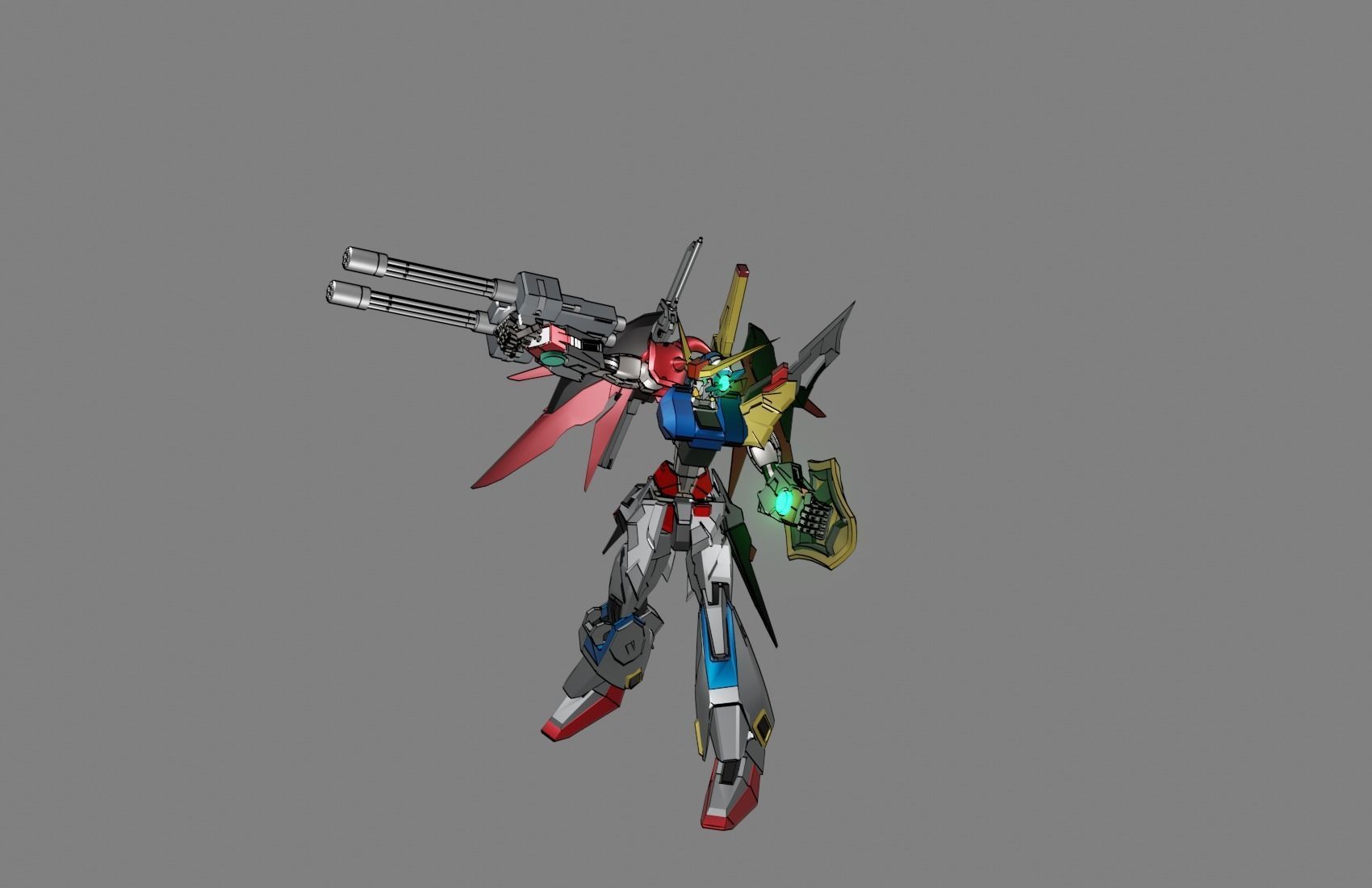 Attacker Gundam 18 A 3D model_10