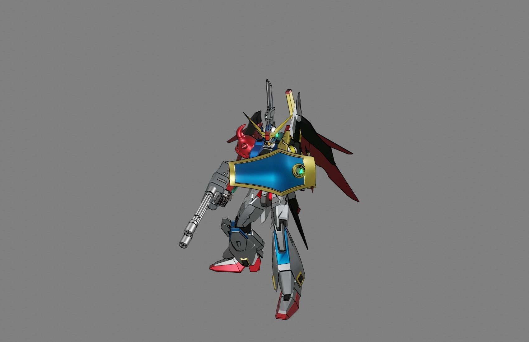 Attacker Gundam 18 A 3D model_5