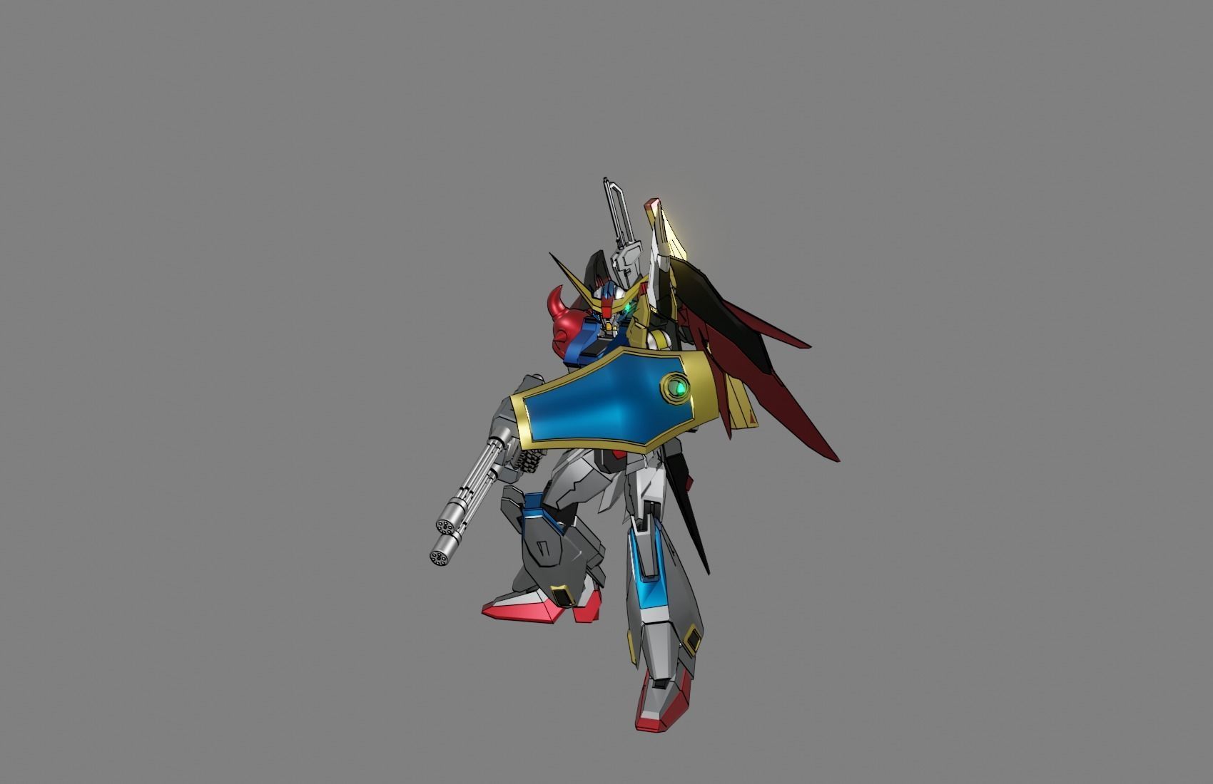 Attacker Gundam 18 A 3D model_3