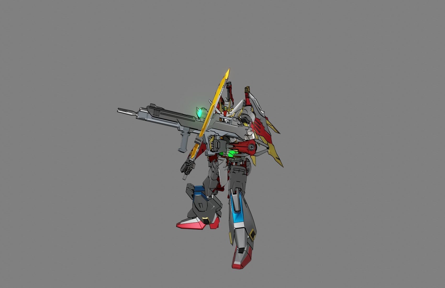 Attacker Gundam 17 A 3D model_5