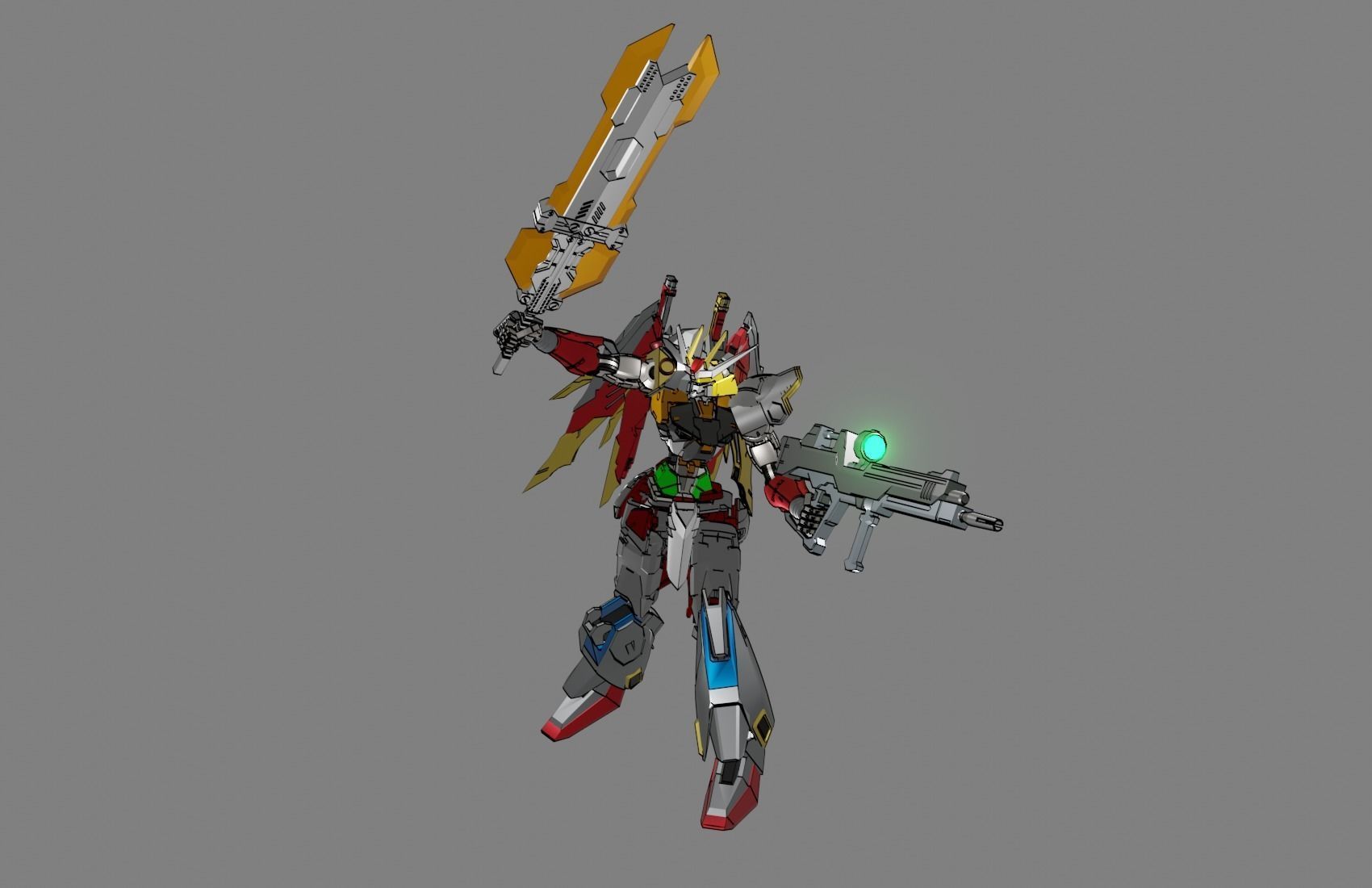 Attacker Gundam 17 A 3D model_10