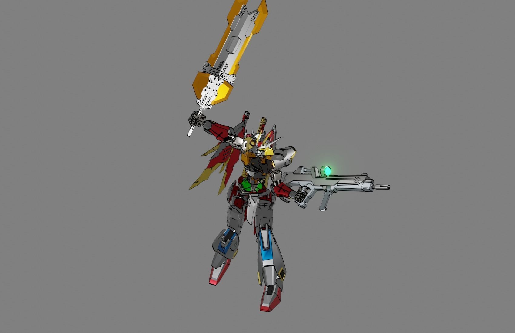 Attacker Gundam 17 A 3D model_13