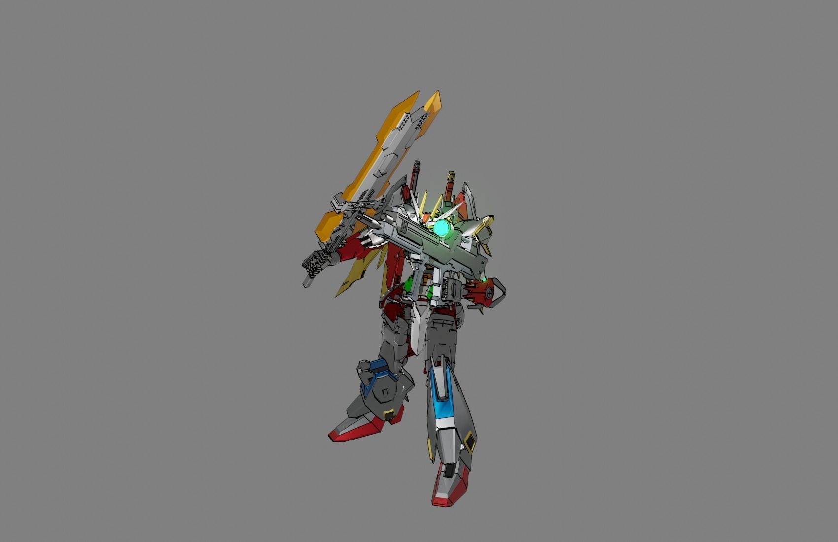 Attacker Gundam 17 A 3D model_8