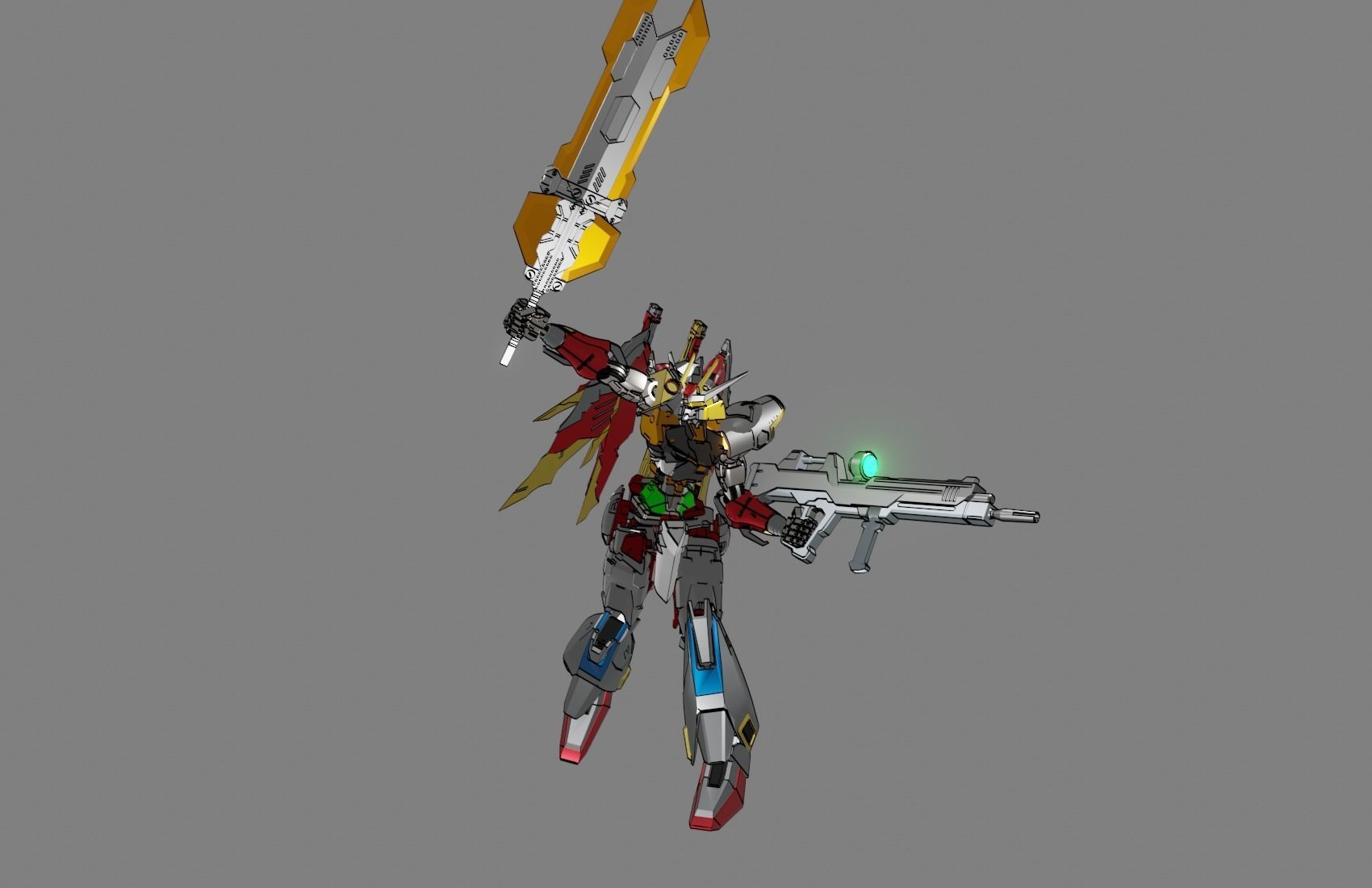 Attacker Gundam 17 A 3D model_14