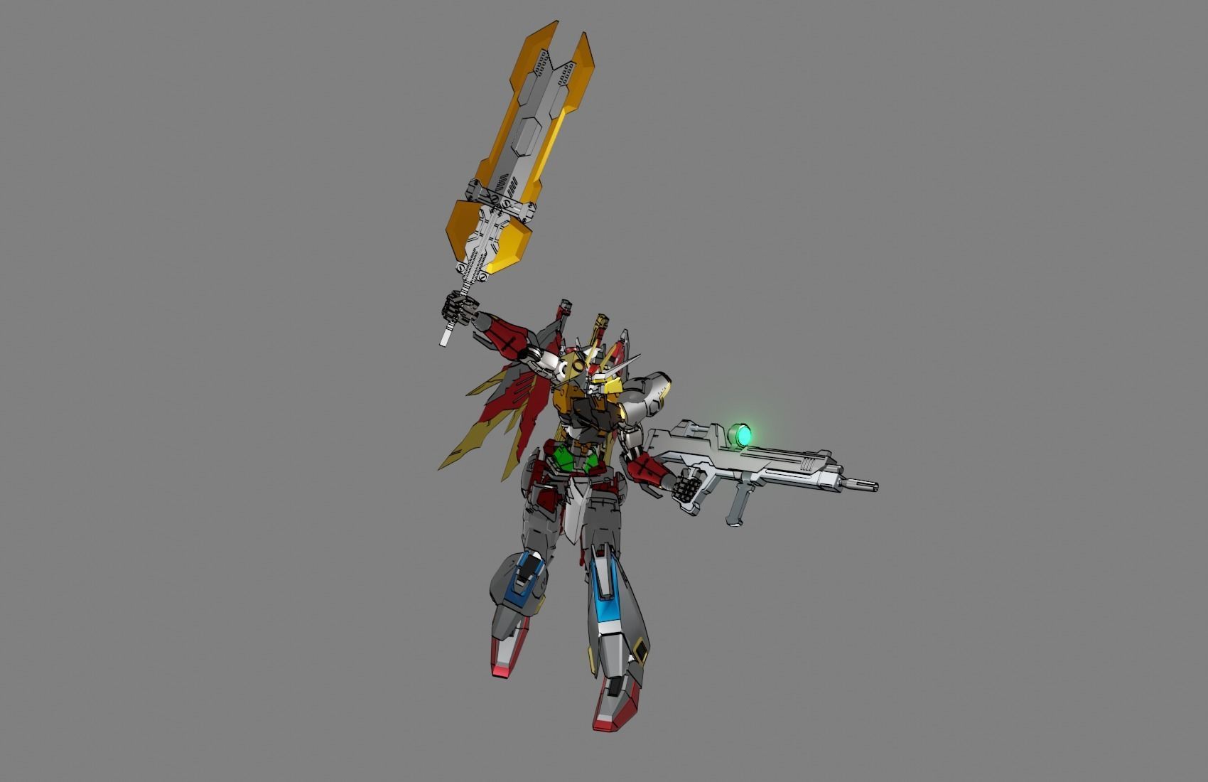 Attacker Gundam 17 A 3D model_22