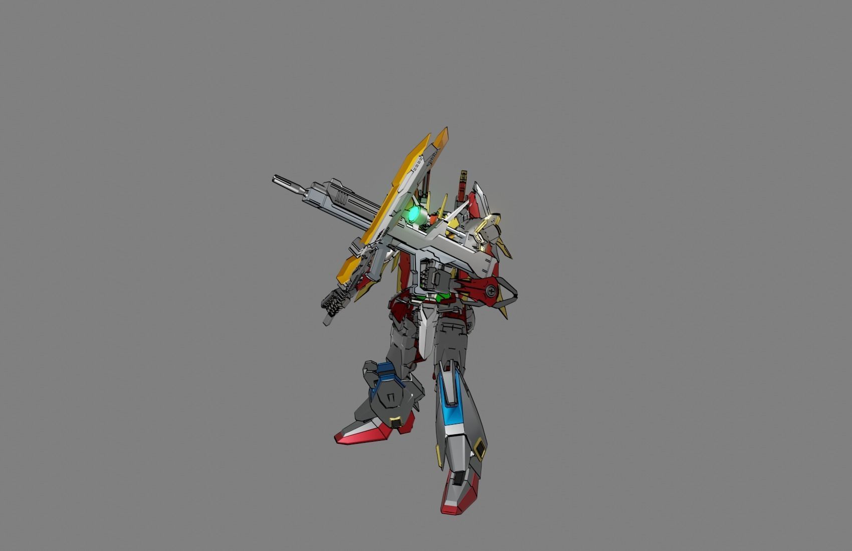 Attacker Gundam 17 A 3D model_7