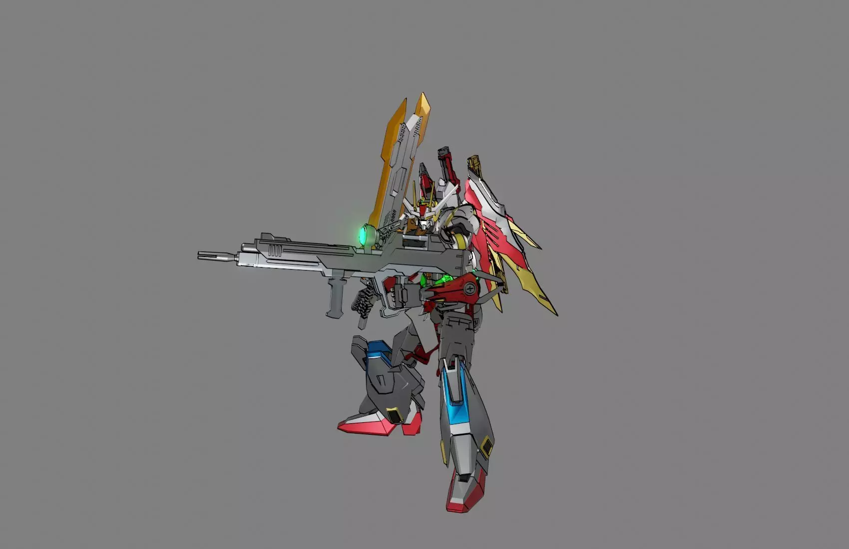 Attacker Gundam 17 A 3D model_0