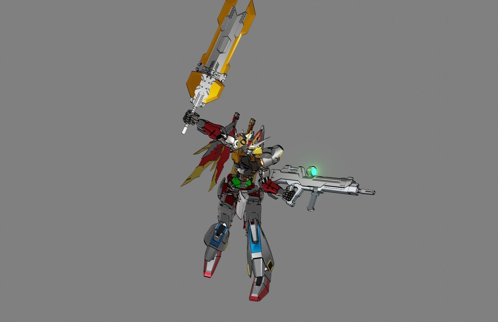 Attacker Gundam 17 A 3D model_15