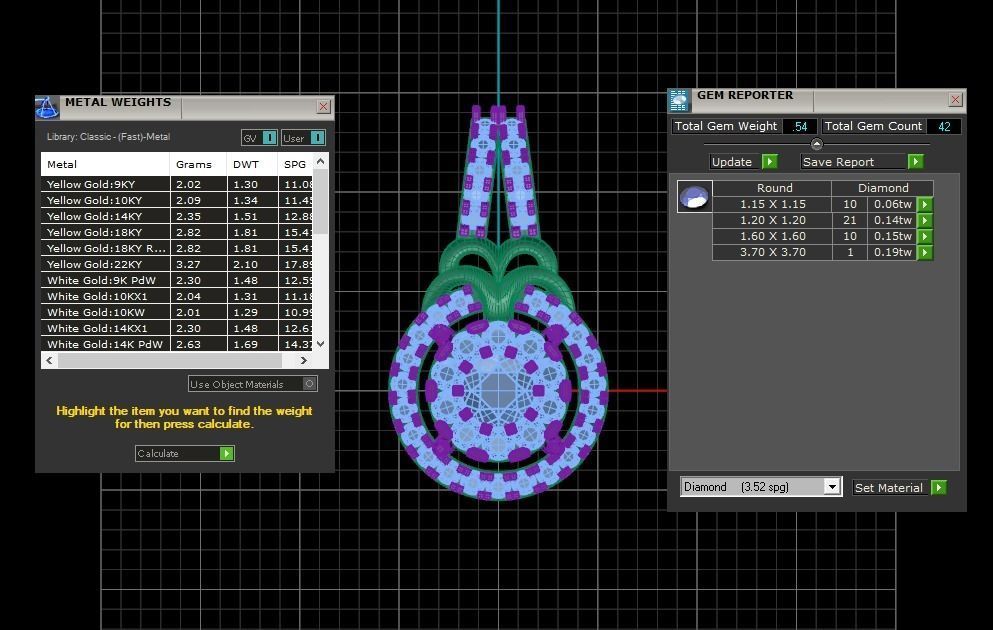 Solitaire Women Pendant 3dm STL OBJ FBX Render Details 3D print model_3