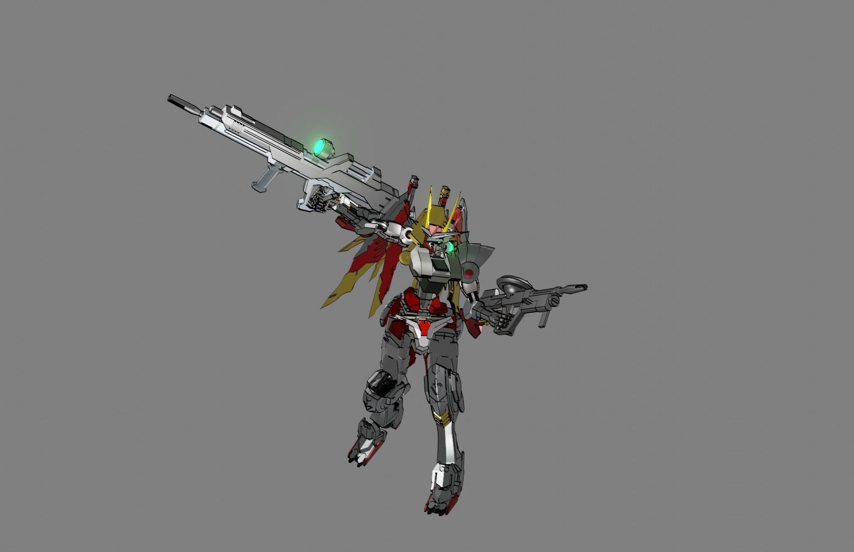 Attacker Gundam 16 A 3D model_11