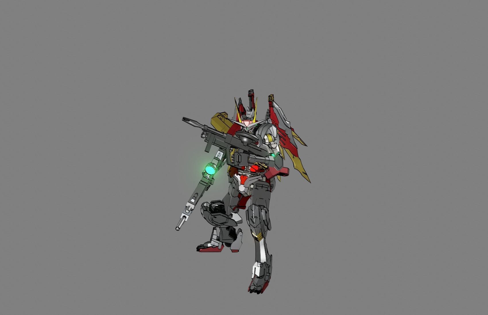 Attacker Gundam 16 A 3D model_5