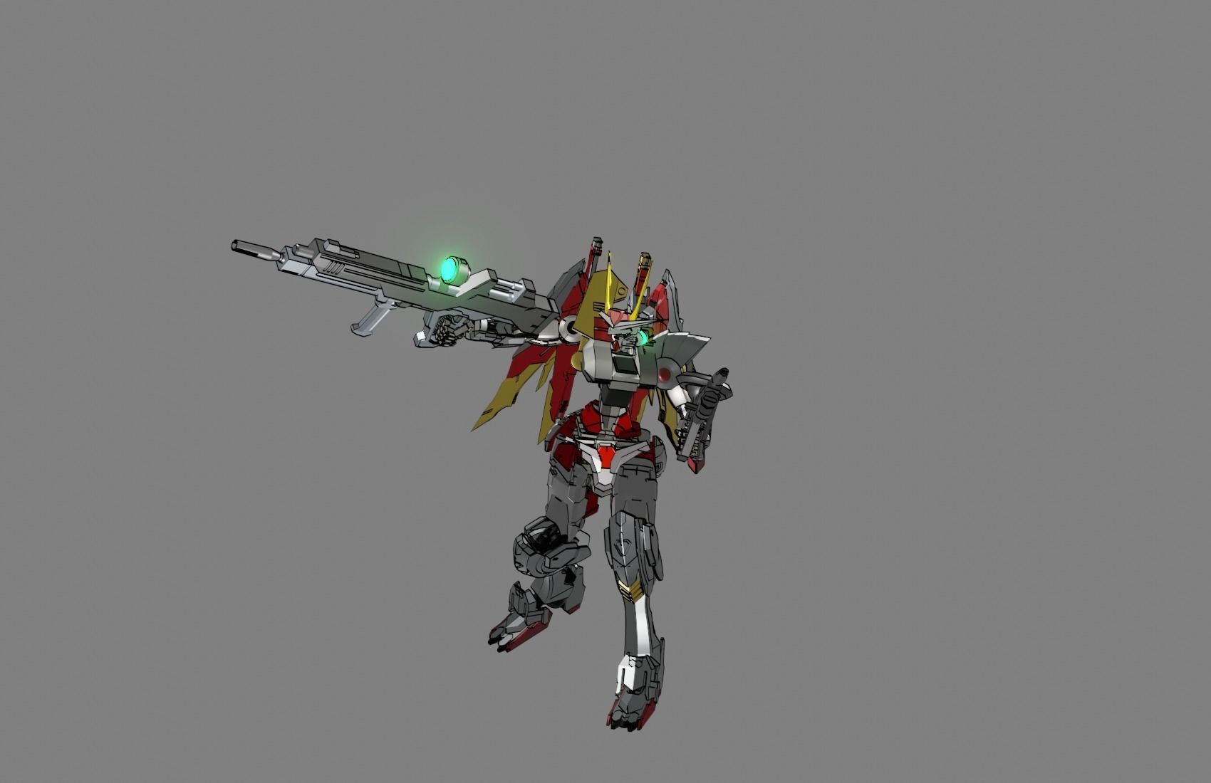 Attacker Gundam 16 A 3D model_9