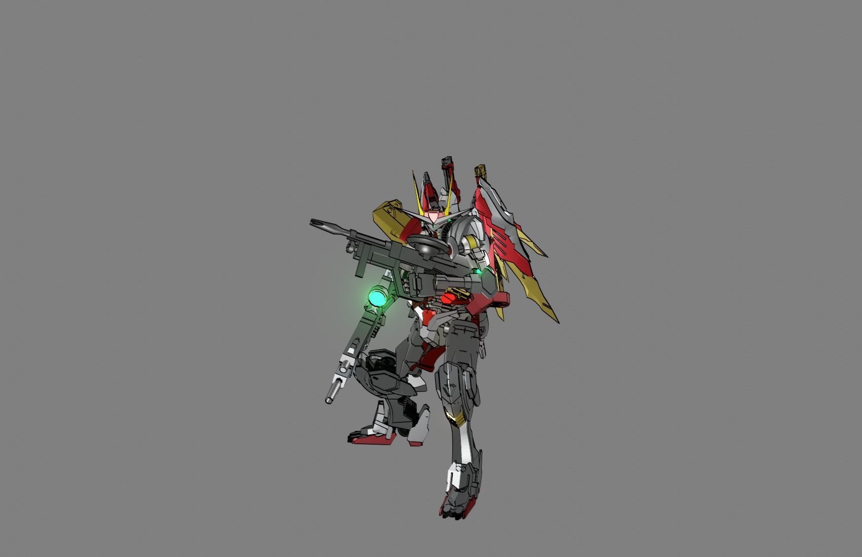 Attacker Gundam 16 A 3D model_4