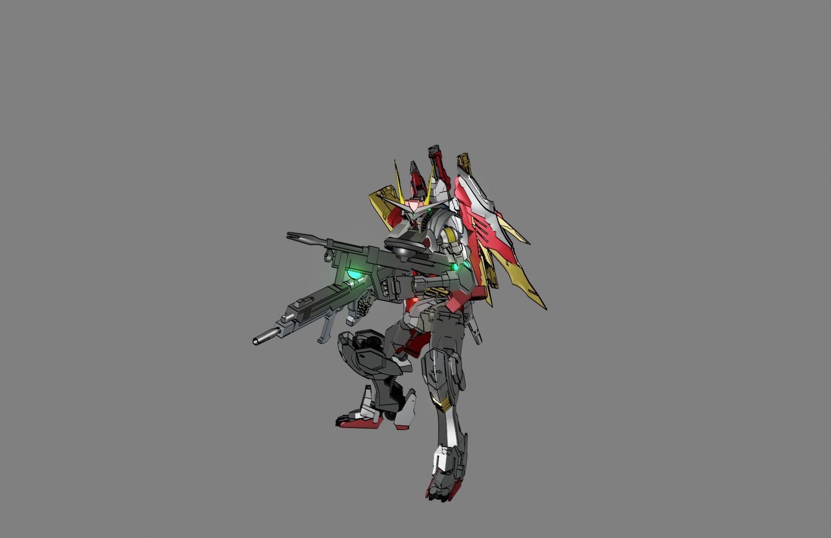 Attacker Gundam 16 A 3D model_1