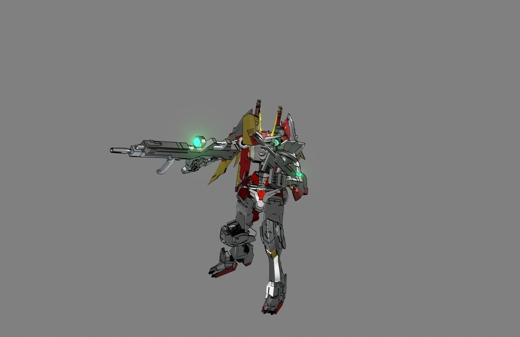 Attacker Gundam 16 A 3D model_8