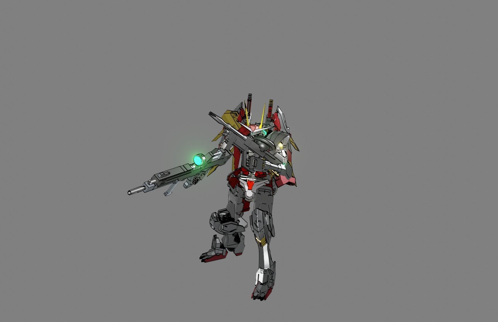 Attacker Gundam 16 A 3D model_7