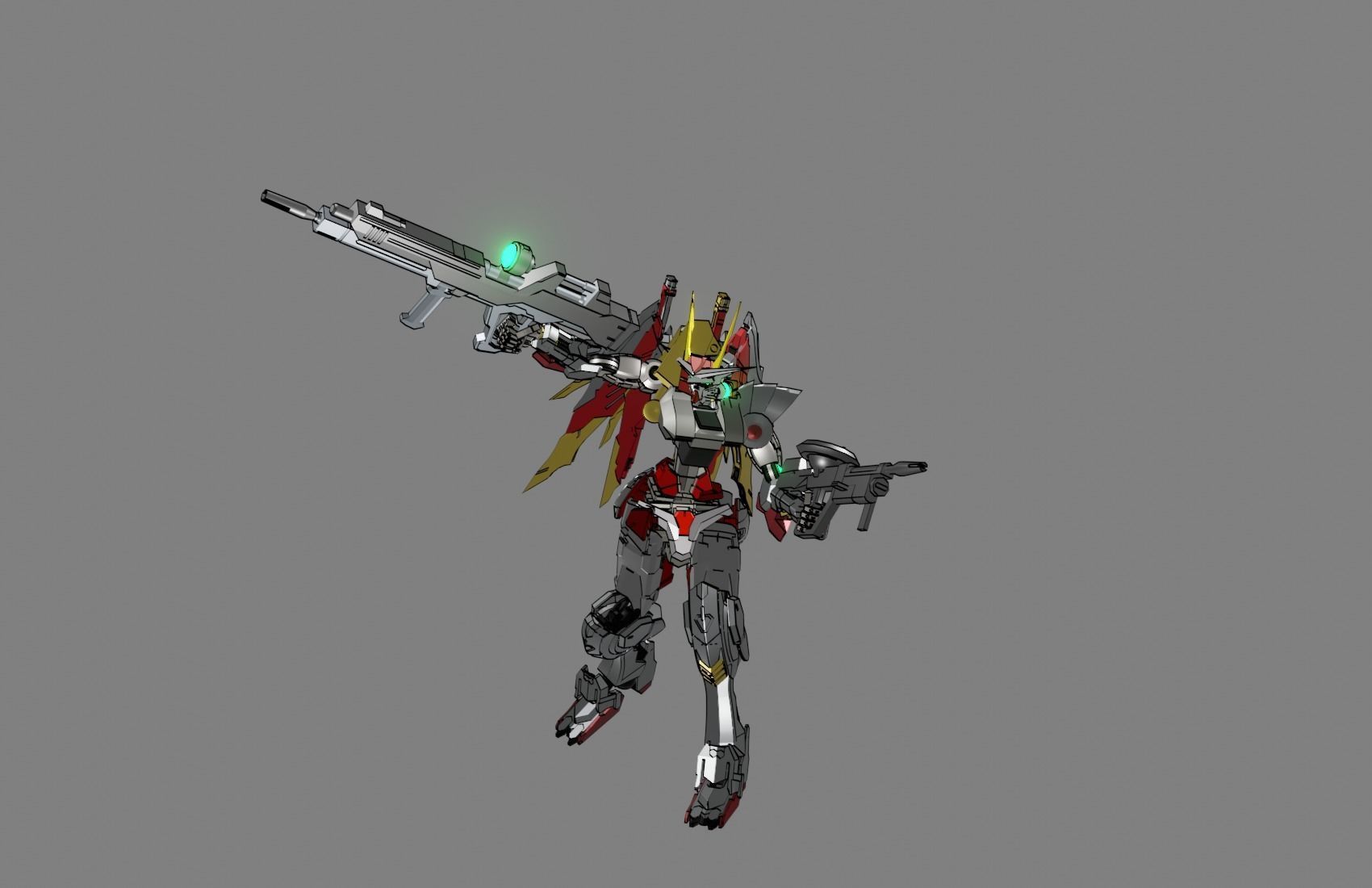 Attacker Gundam 16 A 3D model_10