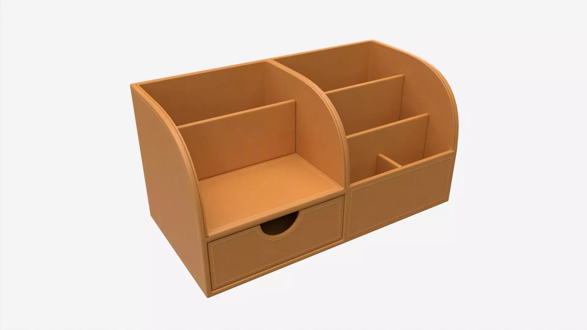 Multifunctional Leather Desk Organizer 3D model_0