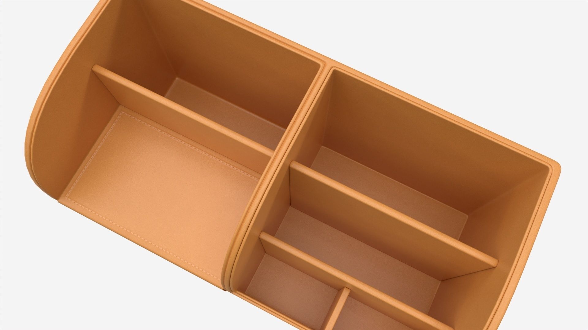 Multifunctional Leather Desk Organizer 3D model_3