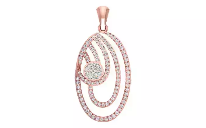 Solitaire Women Pendant 3dm STL OBJ FBX Render Details