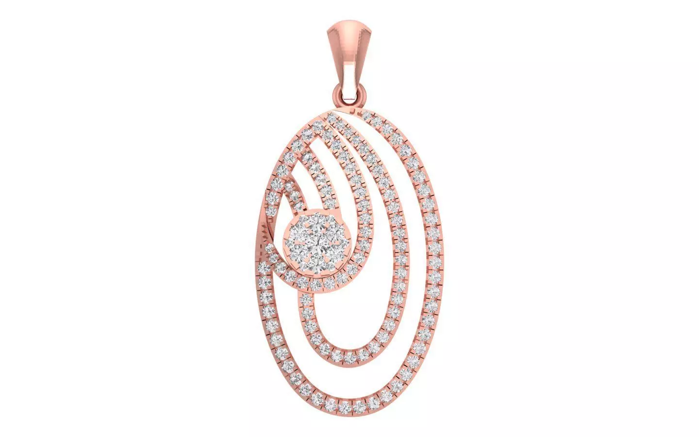 Solitaire Women Pendant 3dm STL OBJ FBX Render Details 3D print model_0