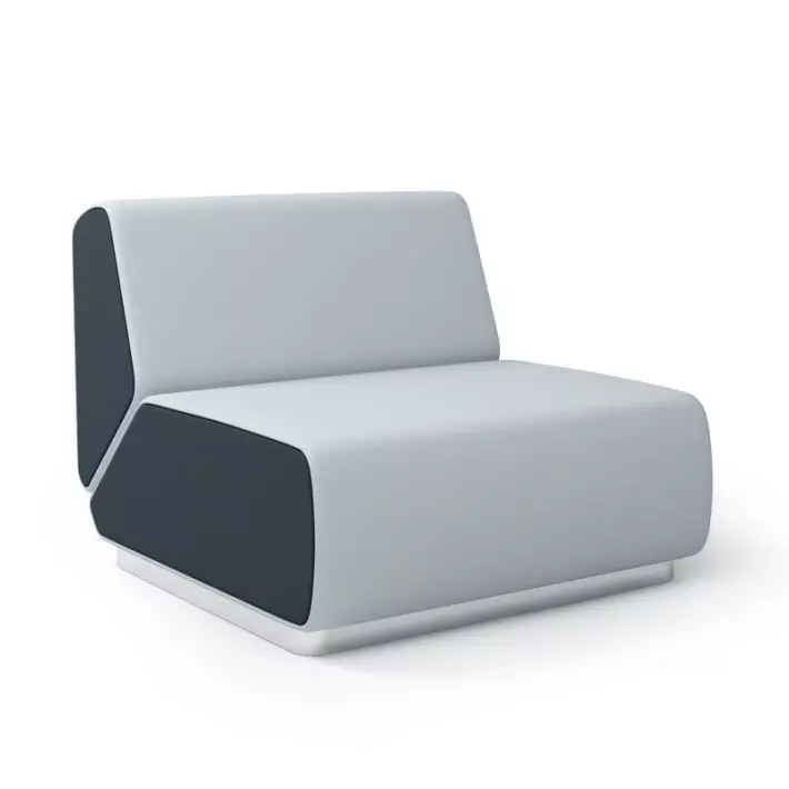 Black And Grey Retro Chair 3D model_0