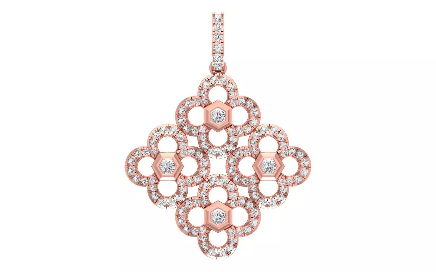 Solitaire Women Pendant 3dm STL OBJ FBX Render Details 3D print model_0