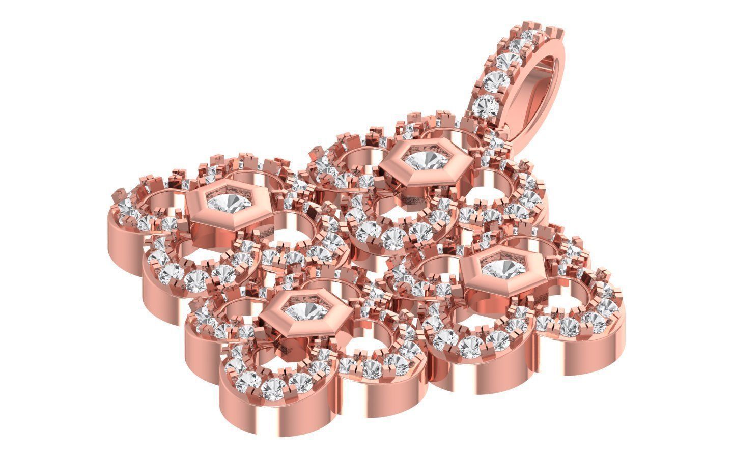 Solitaire Women Pendant 3dm STL OBJ FBX Render Details 3D print model_1