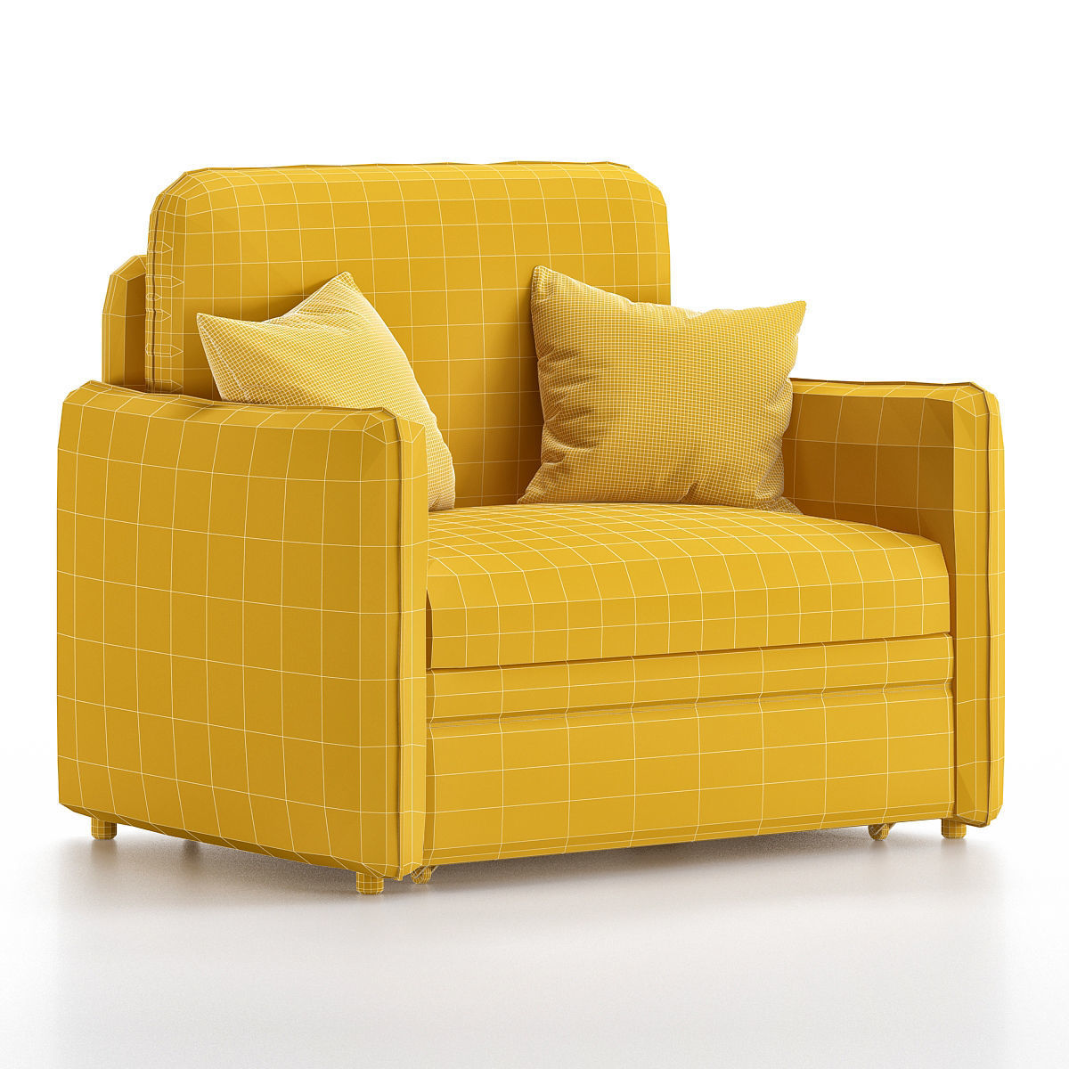 keycec armchair 3d model Low-poly 3D model_1