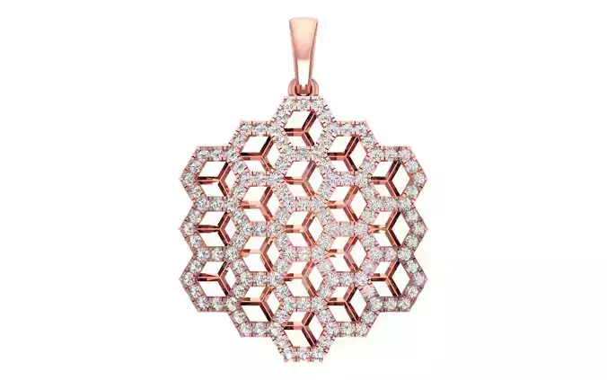 Solitaire Women Pendant 3dm STL OBJ FBX Render Details