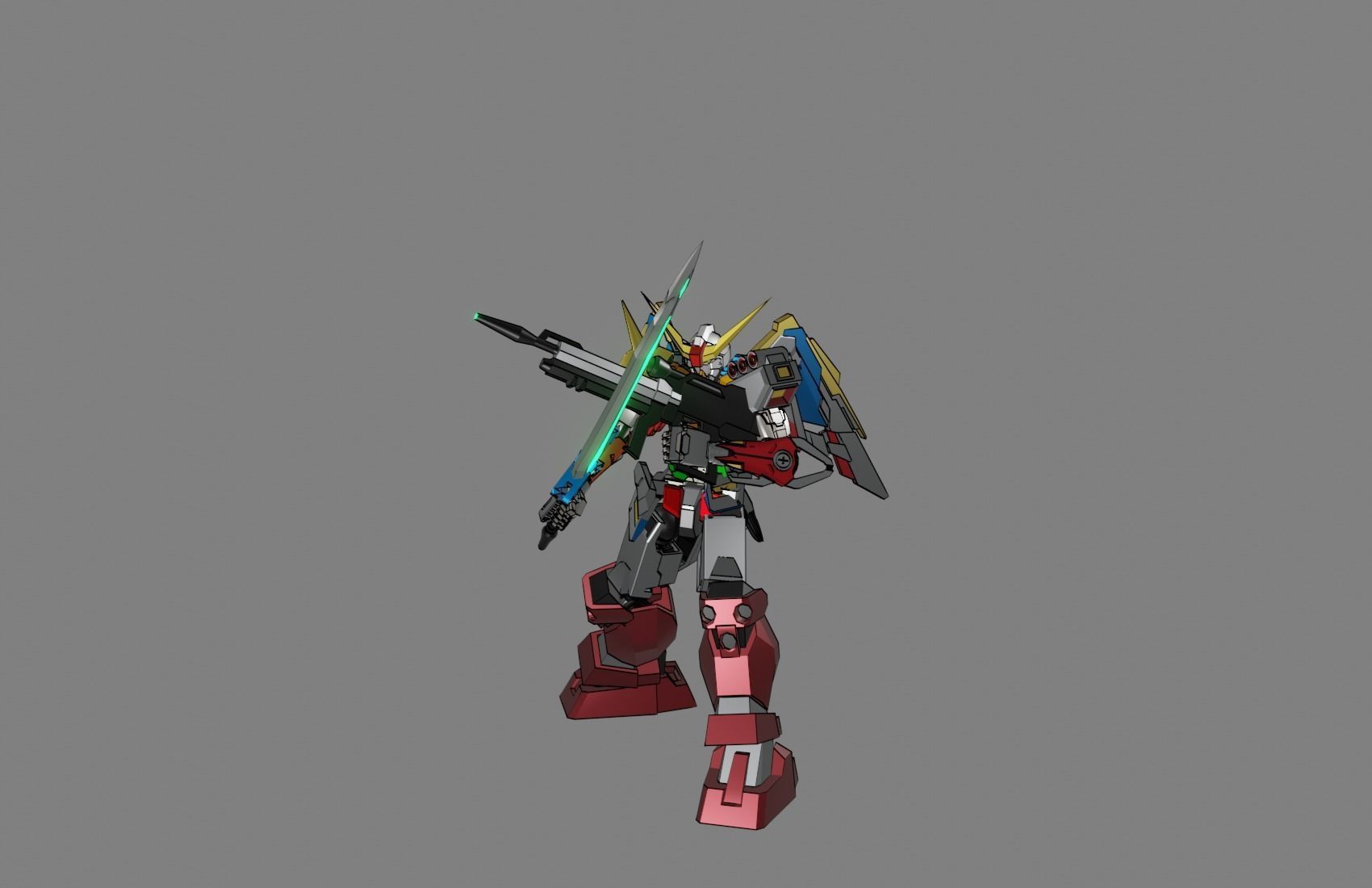 Attacker Gundam 14 A 3D model_6