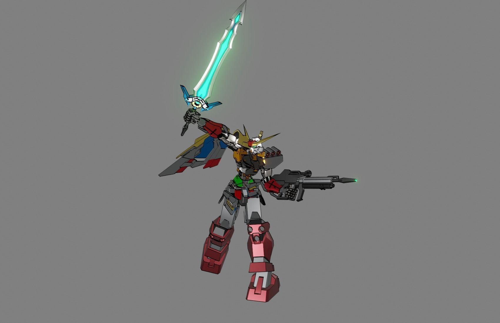 Attacker Gundam 14 A 3D model_14