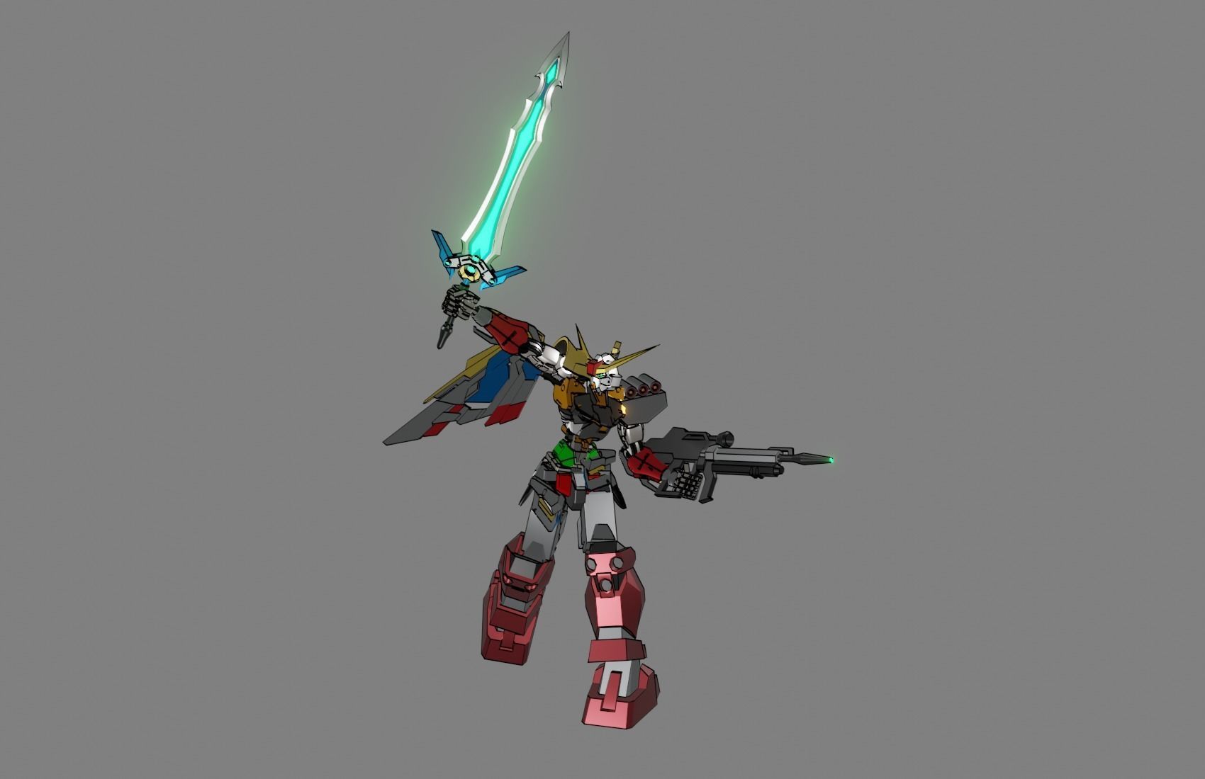 Attacker Gundam 14 A 3D model_20