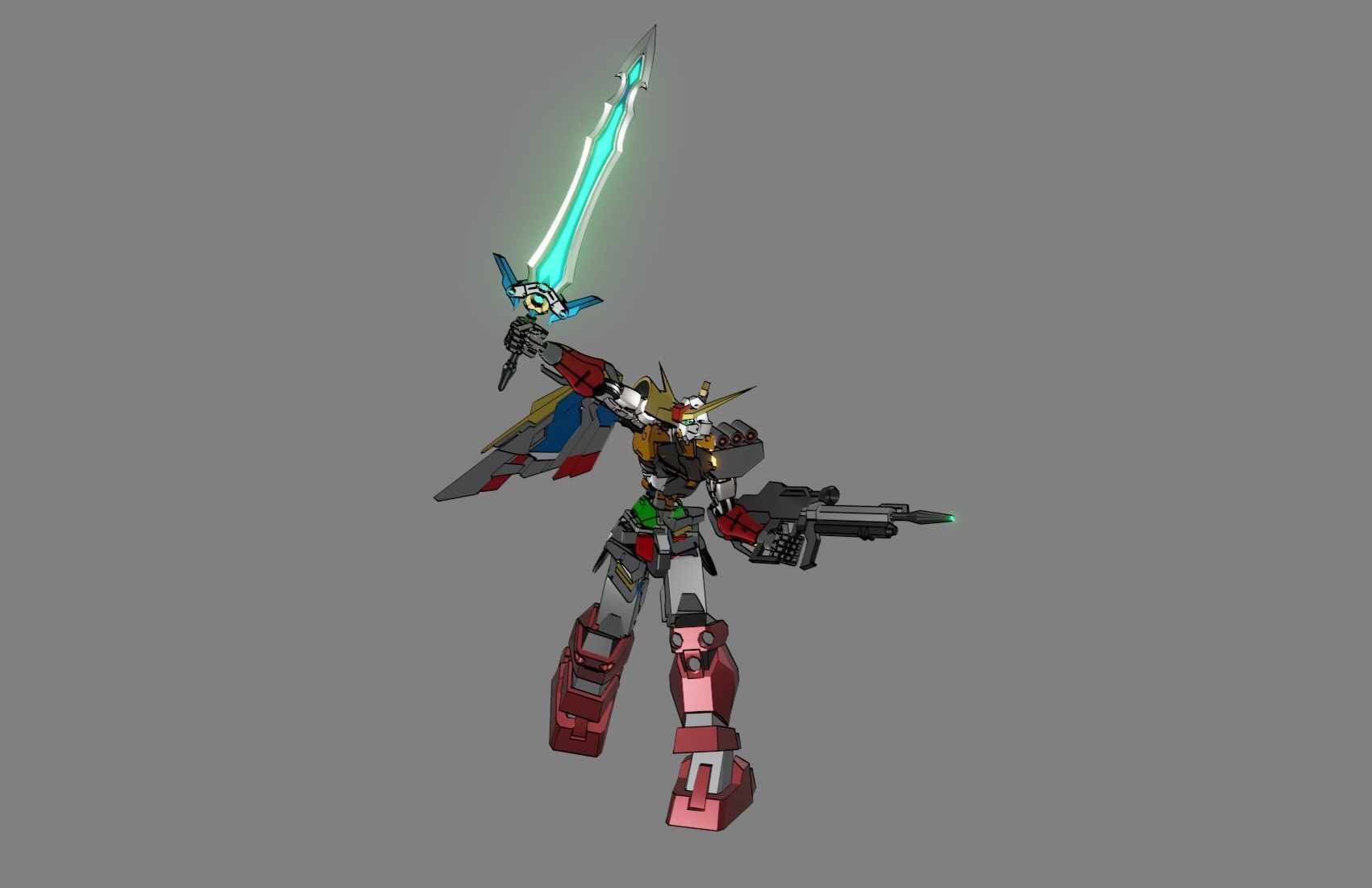 Attacker Gundam 14 A 3D model_18