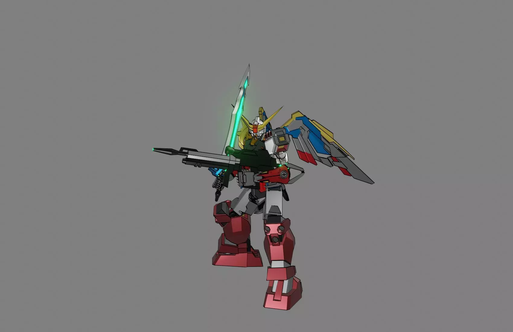 Attacker Gundam 14 A 3D model_0