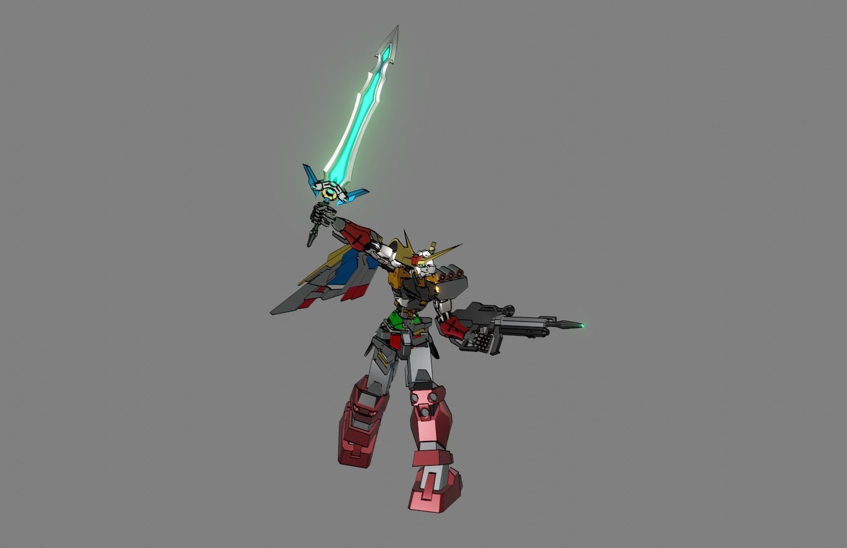 Attacker Gundam 14 A 3D model_21