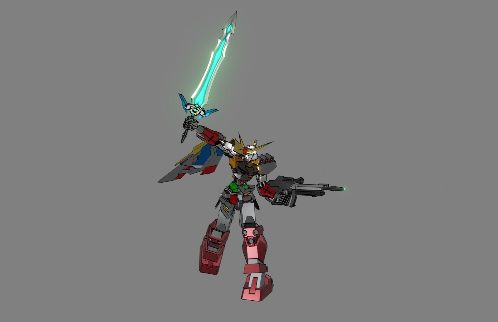 Attacker Gundam 14 A 3D model_19