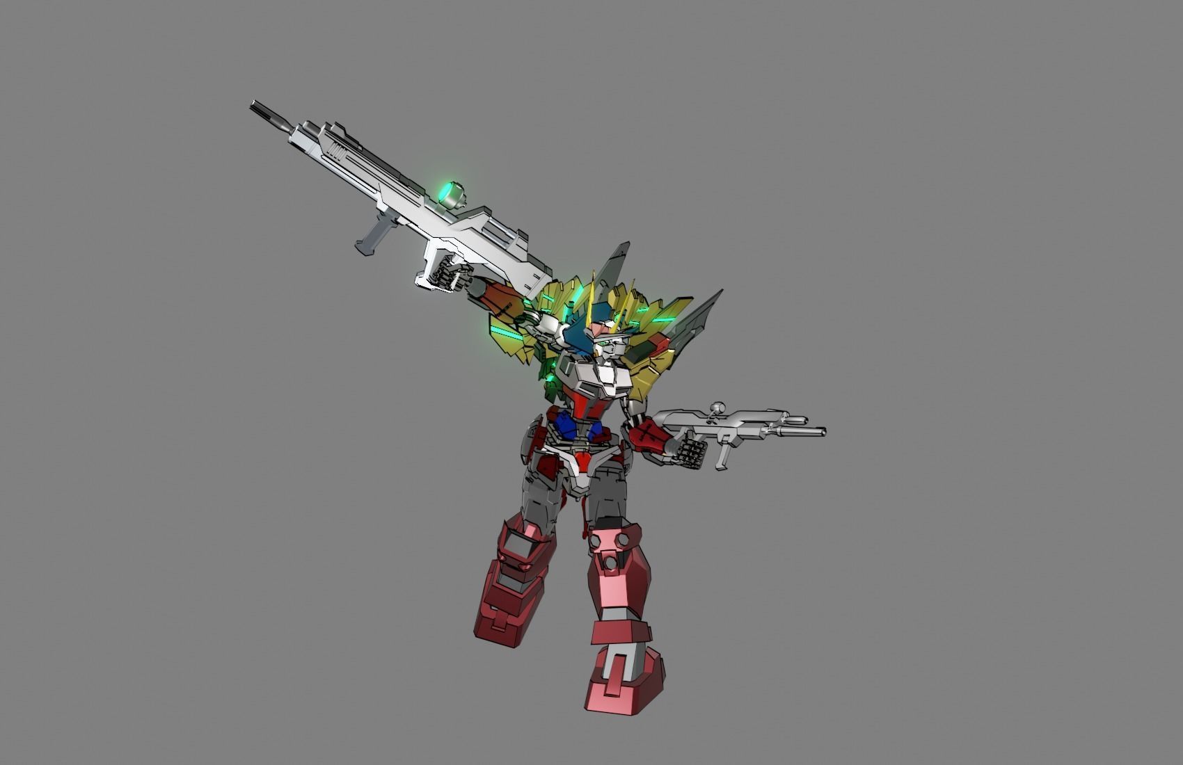 Attacker Gundam 13 A 3D model_13