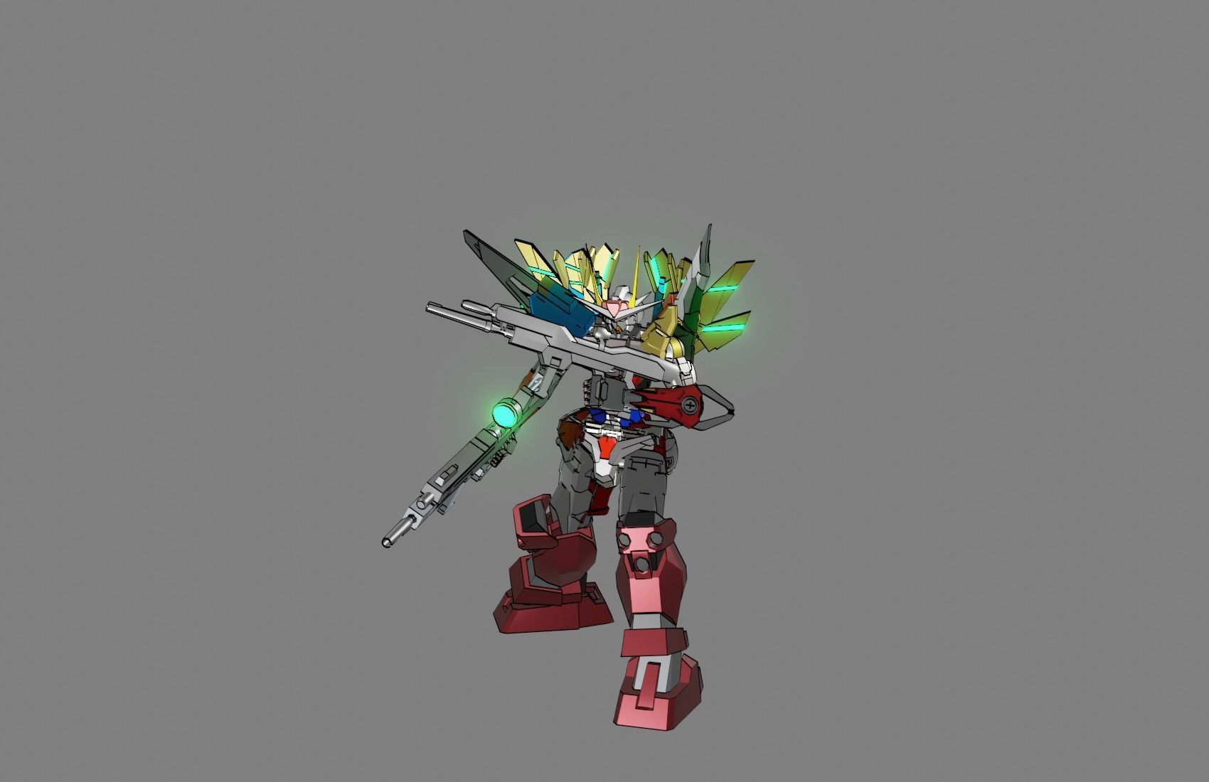 Attacker Gundam 13 A 3D model_6